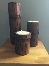 set bamboe kaarsen