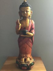 tibetaanse houten boeddha